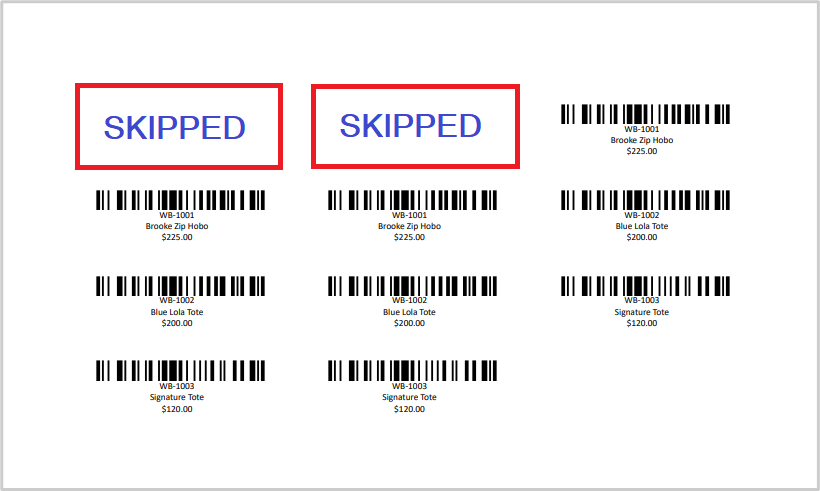 Can I specify a custom label size for my labels and barcodes in Tagrain?
